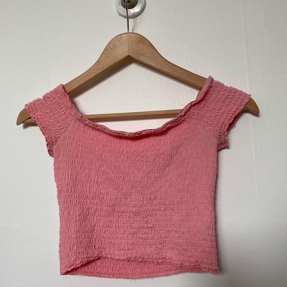 Garage ruched OTS crop top - Picture 1 of 4
